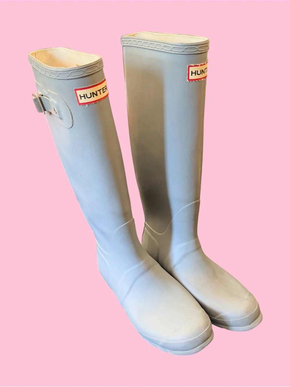 Hunter Knee-High Rain Boots in Grey